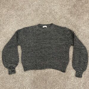 Black and Light Gray Sweater for Women
